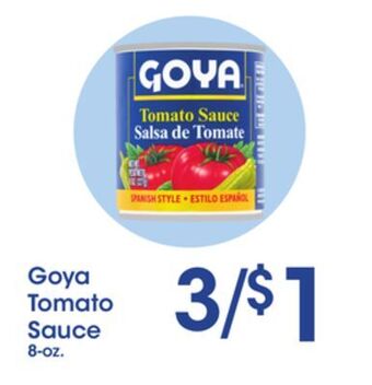 Price Rite Goya tomato sauce offer
