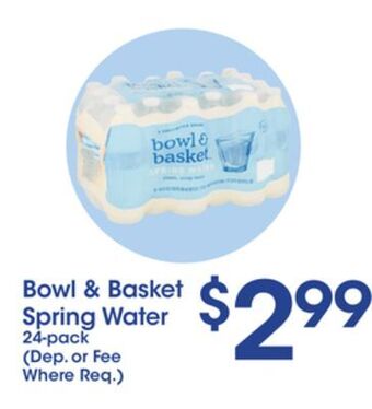 Price Rite Bowl & basket spring water offer