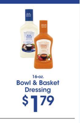 Price Rite Bowl & basket dressing offer