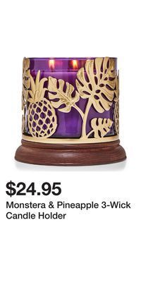 Bath & Body Works Monstera & pineapple 3-wick candle holder offer