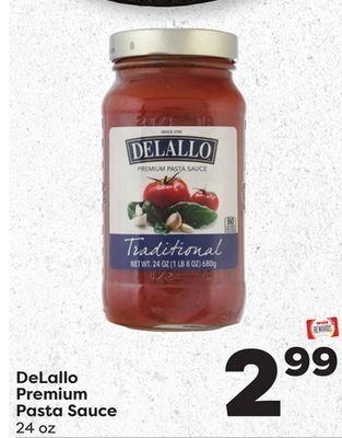 Weis Markets Delallo premium pasta sauce offer