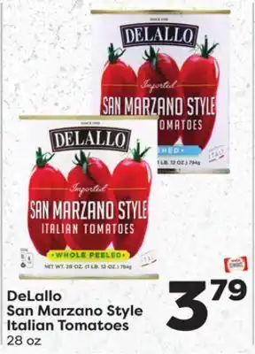 Weis Markets Delallo san marzano style italian tomatoes offer