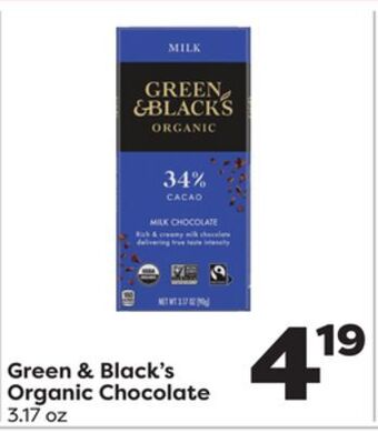 Weis Markets Green & black's organic chocolate offer