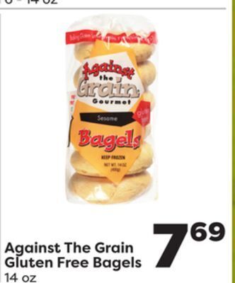 Weis Markets Against the grain gluten free bagels offer