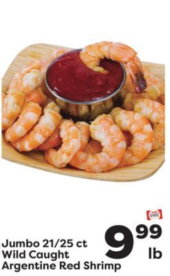 Weis Markets Jumbo 21/25 ct wild caught argentine red shrimp offer