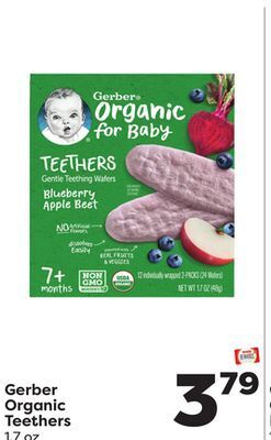 Weis Markets Gerber organic teethers offer