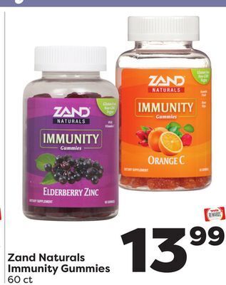 Weis Markets Zand naturals immunity gummies offer