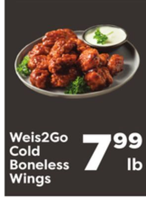 Weis Markets Weis2go cold boneless wings offer