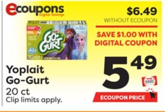 Weis Markets Yoplait go-gurt offer