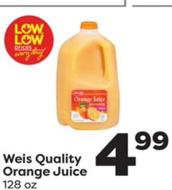 Weis Markets Weis quality orange juice offer