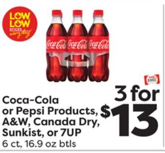 Weis Markets Coca-cola or pepsi products, a&w, canada dry, sunkist, or 7up offer