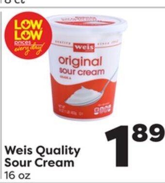 Weis Markets Weis quality sour cream offer