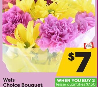 Weis Markets Weis choice bouquet offer