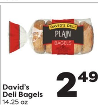 Weis Markets David's deli bagels offer