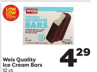 Weis Markets Weis quality ice cream bars offer
