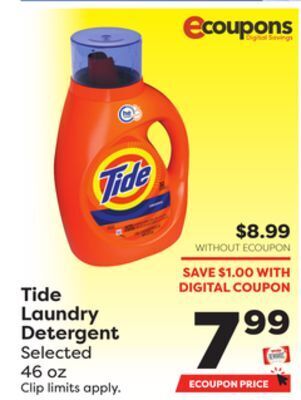 Weis Markets Tide laundry detergent offer
