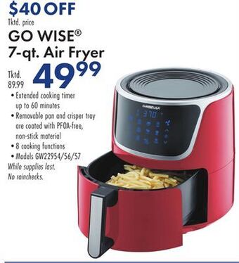 Boscov's Go wise® 7-qt. air fryer offer