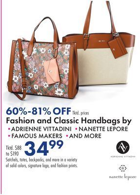 Boscov's Fashion and classic handbags offer