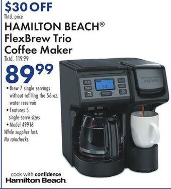 Boscov's Hamilton beach® flexbrew trio coffee maker offer