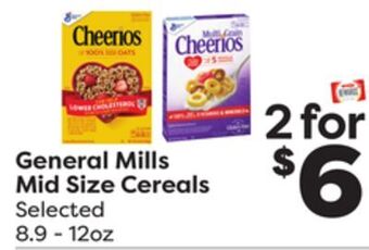 Weis Markets General mills mid size cereals offer
