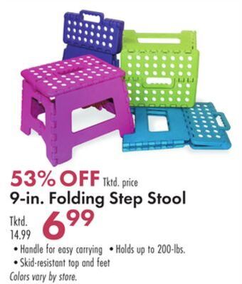 Boscov's 9-in. folding step stool offer