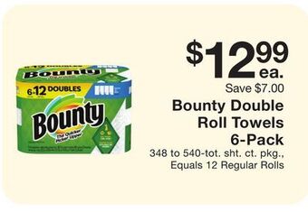 Fairway Store Market Bounty double roll towels 6-pack offer