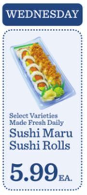 Kings Food Markets Sushi maru sushi rolls offer