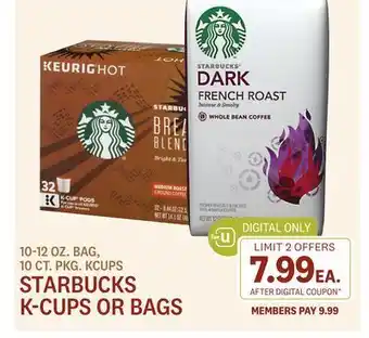 Balducci's Starbucks k-cups or bags offer