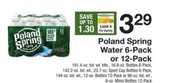 The Fresh Grocer Water 6-pack or 12-pack offer