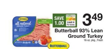 The Fresh Grocer 93% lean ground turkey offer