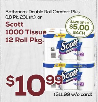 DeCicco & Sons Scott 1000 tissue 12 roll pkg. offer