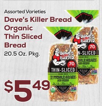 DeCicco & Sons Dave's killer bread organic thin sliced bread offer