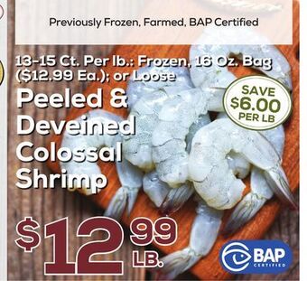DeCicco & Sons Peeled & deveined colossal shrimp offer