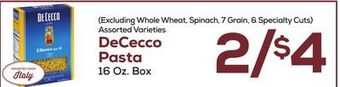DeCicco & Sons Dececco pasta offer