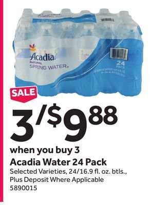Stop&Shop Acadia water 24 pack offer