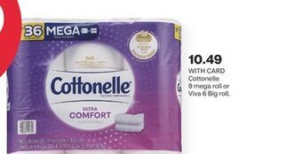 CVS Cottonelle 9 mega roll or viva 6 big roll offer