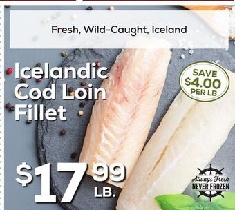 DeCicco & Sons Icelandic cod loin fillet offer