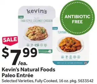 Stop&Shop Kevin's natural foods paleo entrée offer
