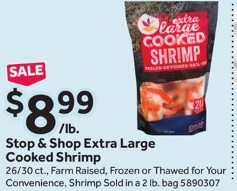 Stop&Shop Stop & shop extra large cooked shrimp offer