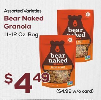 DeCicco & Sons Bear naked granola offer