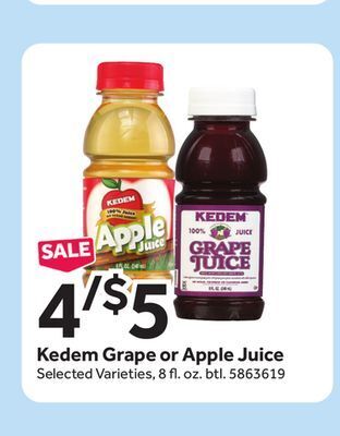Stop&Shop Kedem grape or apple juice offer