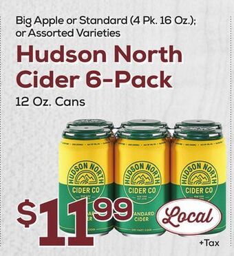DeCicco & Sons Hudson north cider 6-pack 12 oz. cans offer