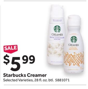 Stop&Shop Starbucks creamer offer
