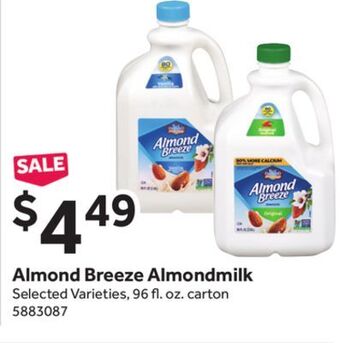 Stop&Shop Almond breeze almondmilk offer