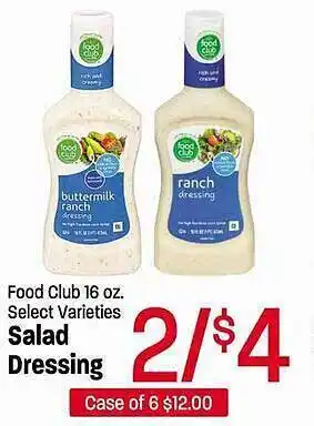 Maceys Food club select varieties salad dressing offer