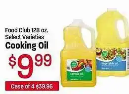 Maceys Food club select varieties cooking oil offer