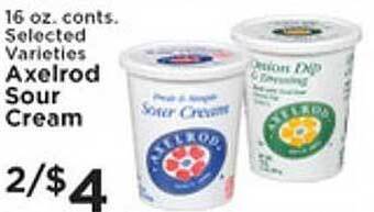 Pioneer Supermarkets Axelrod sour cream offer