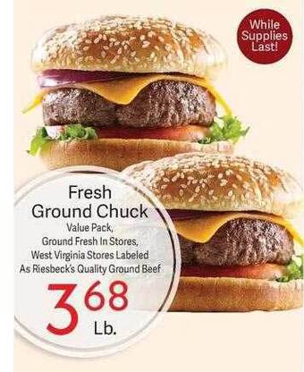 Riesbeck Fresh ground chuck offer