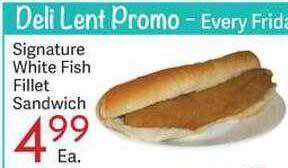 Riesbeck Signature white fish fillet sandwich offer