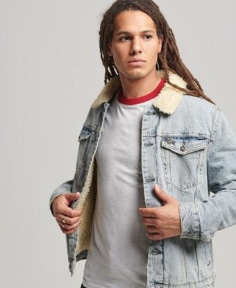 Superdry Denim sherpa jacket offer